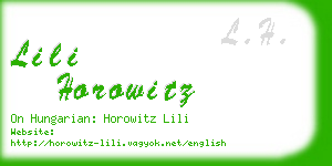 lili horowitz business card